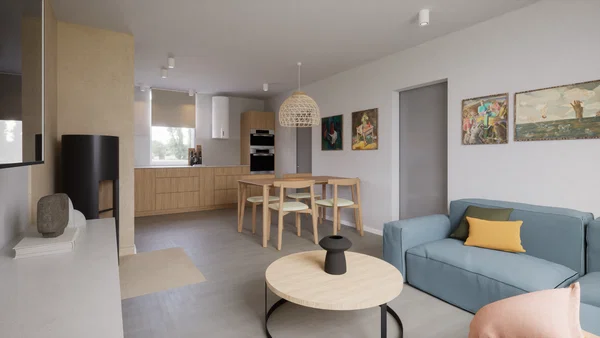 Dining nook open to the living space