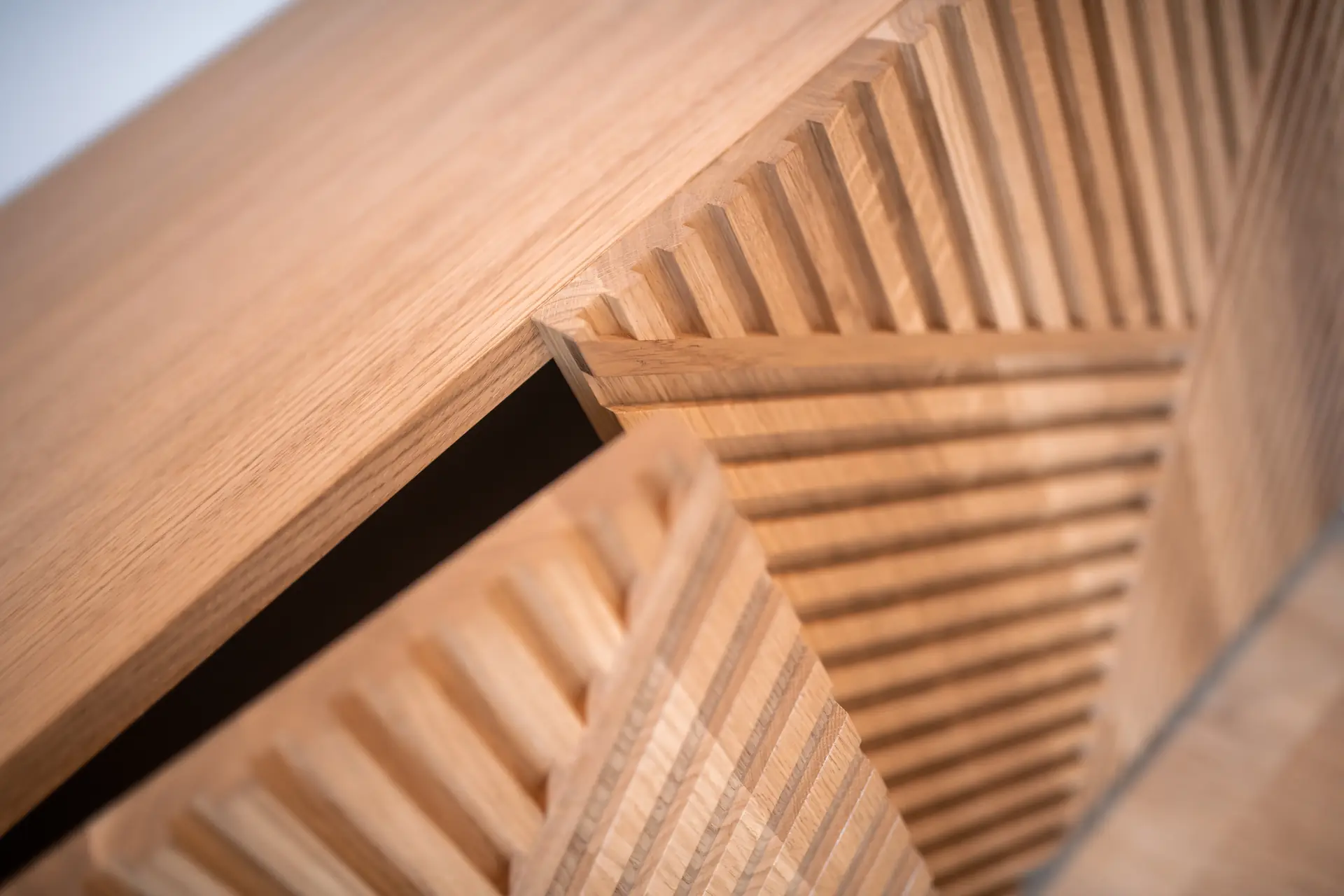 Detail of the carved timber sideboard