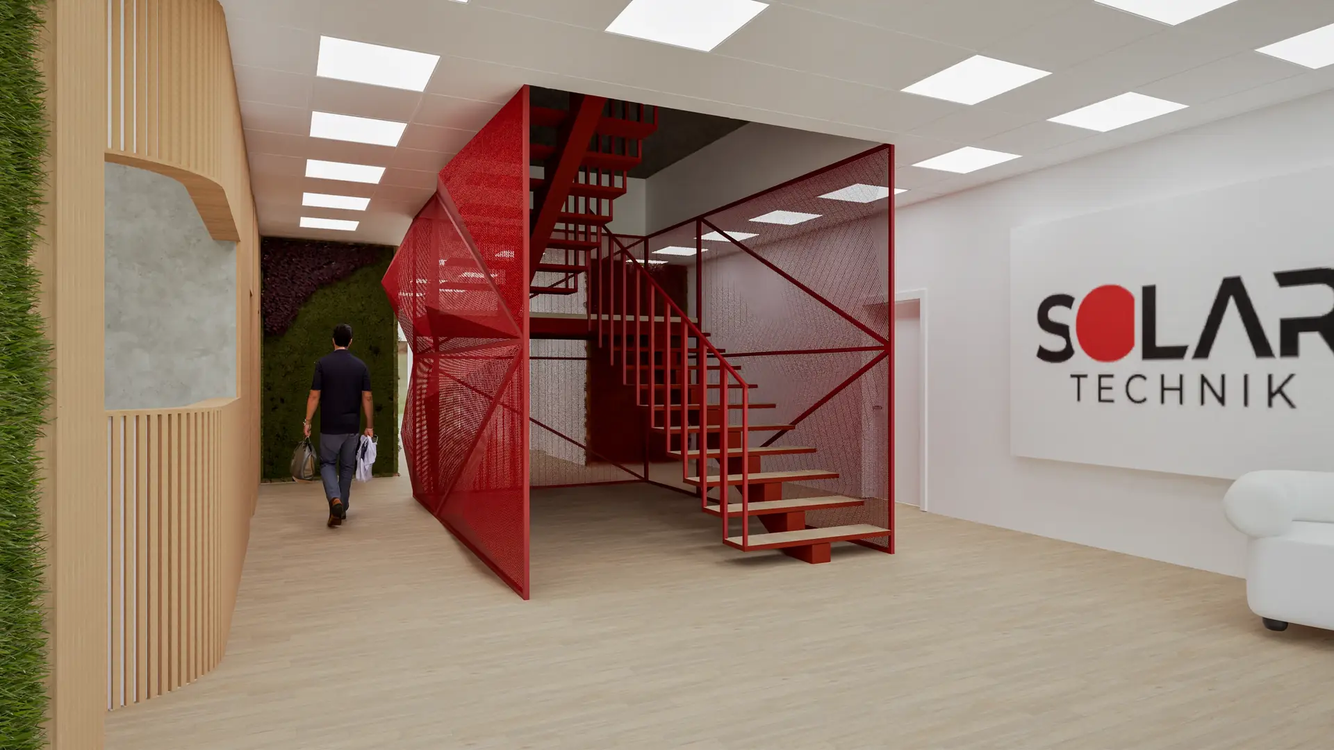 View into the office interior