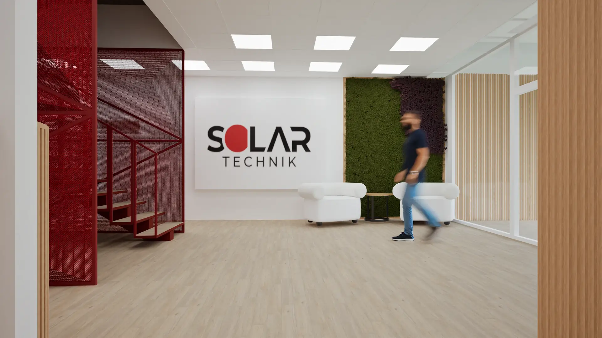 View into the office interior