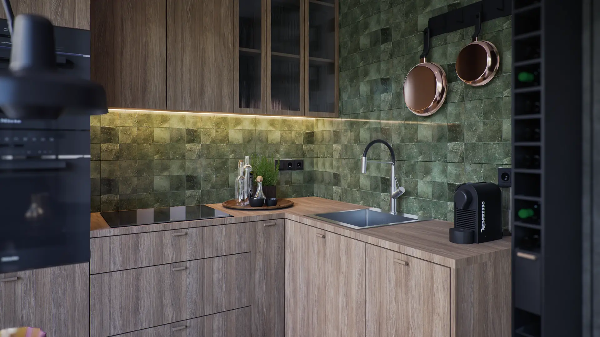 Living zone with colour accents