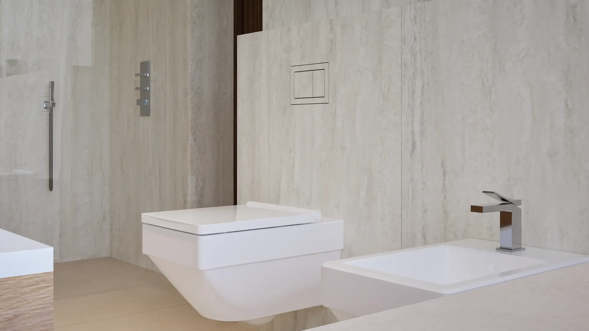 Bathroom with a towel radiator and window