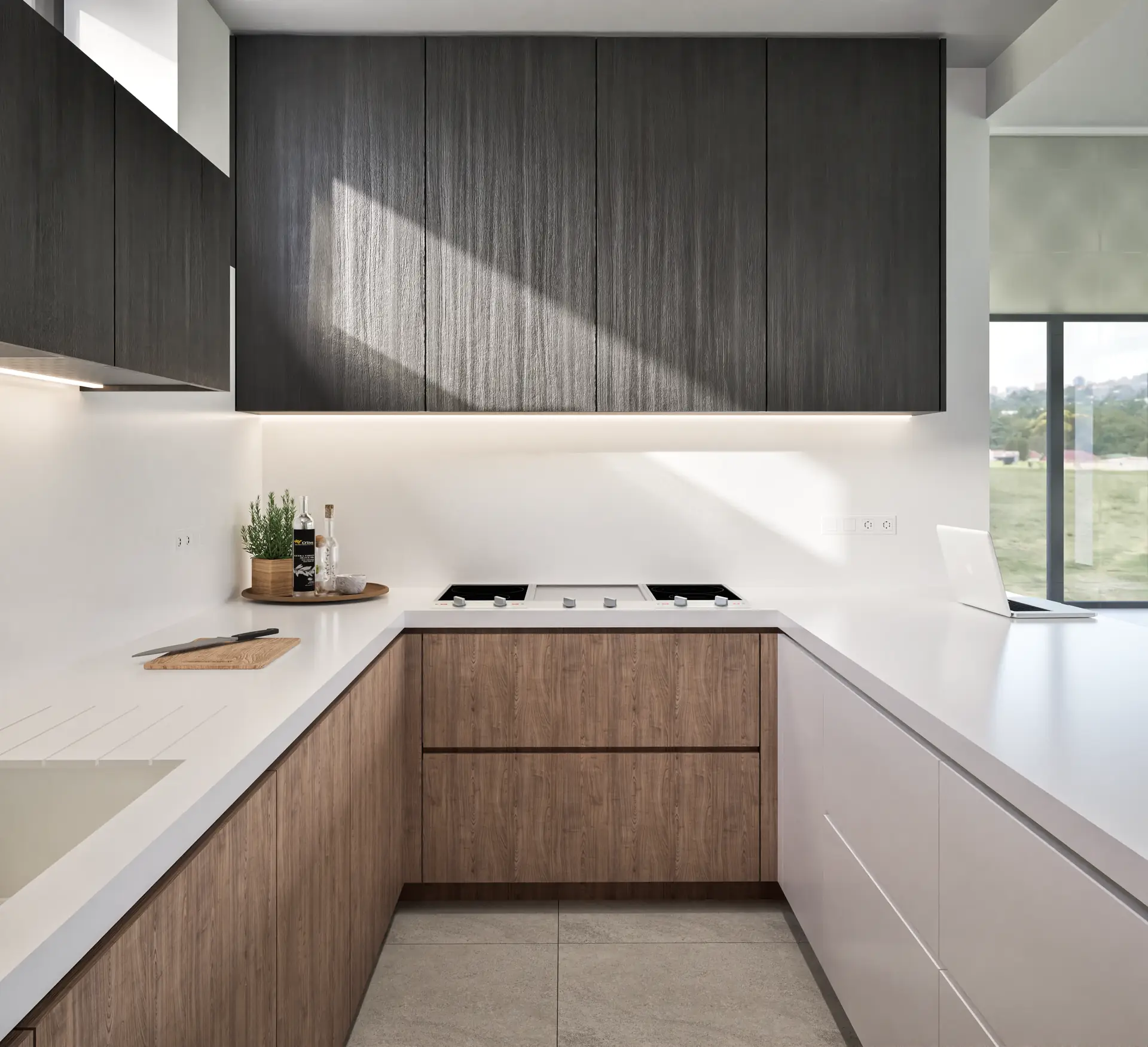Detail of the kitchen and worktop