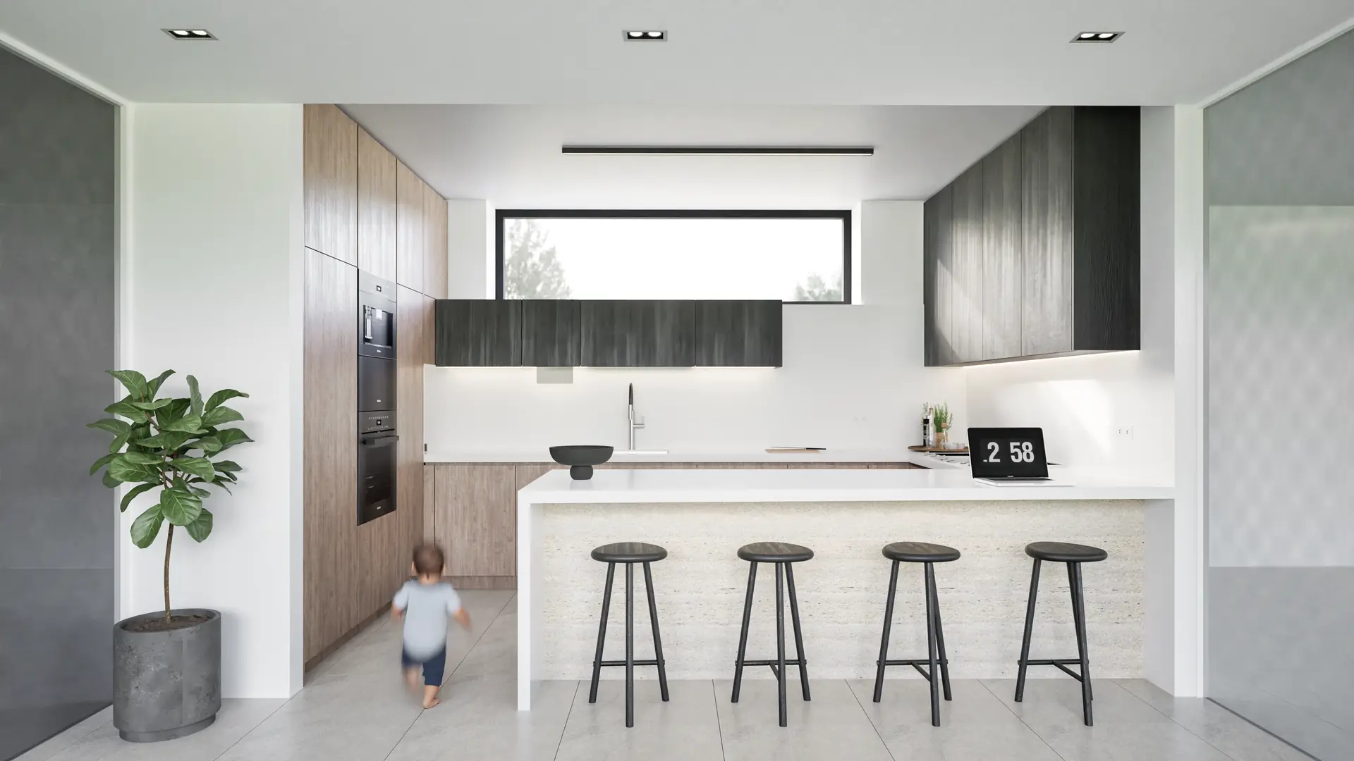 Villa in Prague — Bathroom & Kitchen